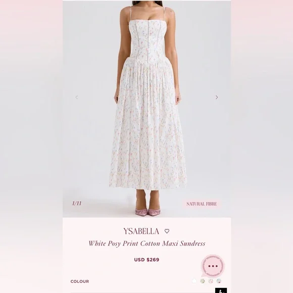 House of CB | Dresses | House Of Cb Cream Maxi Dress Aline Pleated |  Poshmark